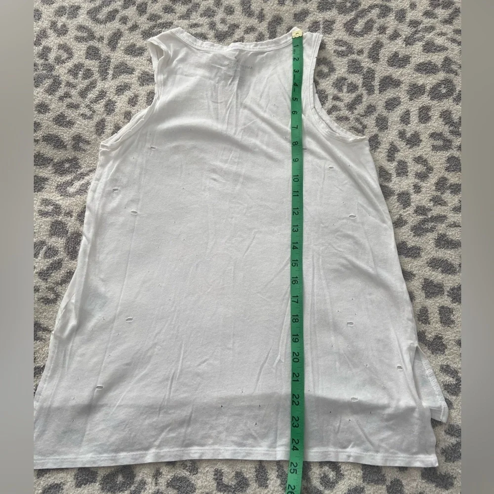 AMERICAN EAGLE WHITE DISTRESSED TANK SIZE XS - Picture 8 of 8